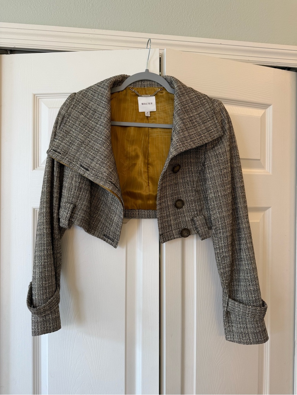 Walter wool cropped blazer jacket size 0 - Picture 4 of 5
